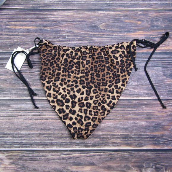Good American NEW 5XL Size 8 Leopard Print Good Waist Bottom Swim Tanga - Picture 2 of 5